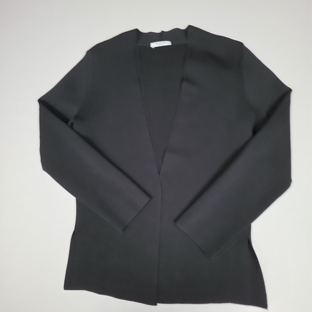MM.LaFleur Sant Ambroeus Cardigan Women Large Black Jardigan Knit Viscose Blend